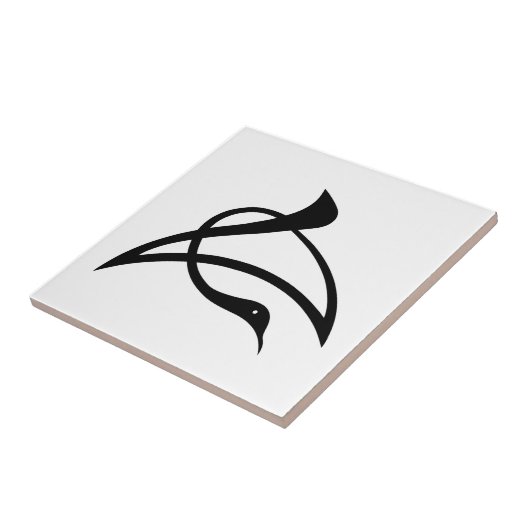 Kranförmige Kanji-Zeichen für Cho Fliese (Seite)