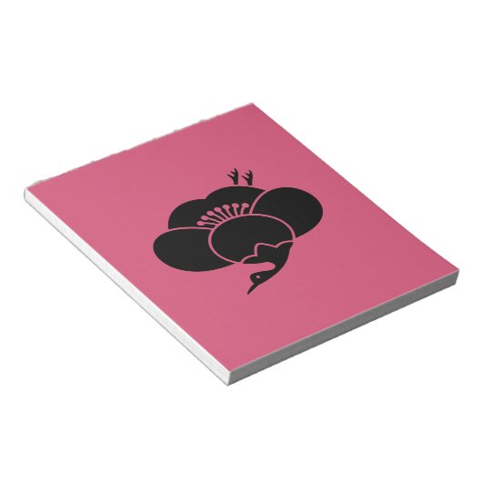 Kranförmige Pflaumenblüte Notizblock (angewinkelt)