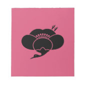 Kranförmige Pflaumenblüte Notizblock (Vorderseite)