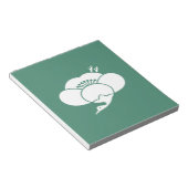 Kranförmige Pflaumenblüte Notizblock (angewinkelt)