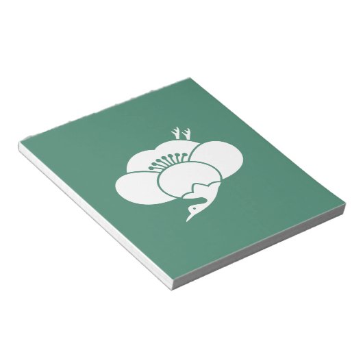 Kranförmige Pflaumenblüte Notizblock (angewinkelt)