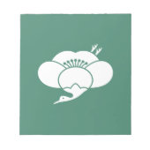 Kranförmige Pflaumenblüte Notizblock (Vorderseite)