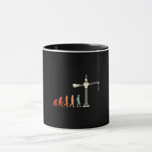Kranführer Evolution Konstrukteur Tasse