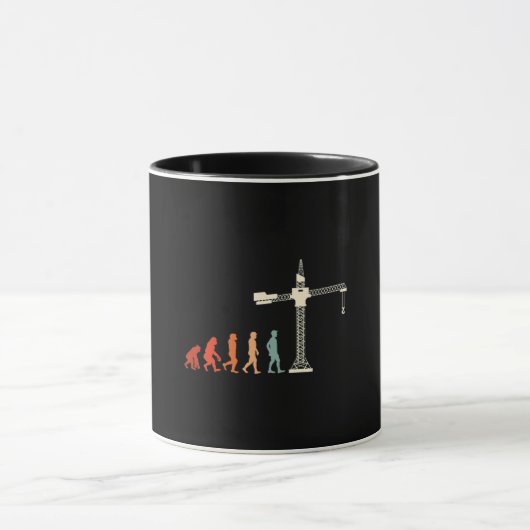 Kranführer Evolution Konstrukteur Tasse (Zentrum)