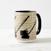 Kranführer Kran Antiker Vintager Kranwagen Tasse (VorderseiteRechts)