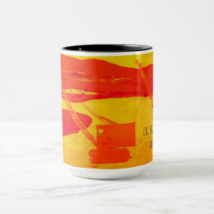 KRANFÜHRER KUNST WENN ICH DOCH LIEBER GOLF SPIELEN TASSE