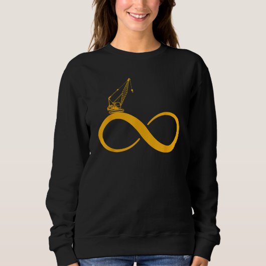 Kranführer Schweres Gerät Infinity Kranbediener Sweatshirt (Vorderseite)