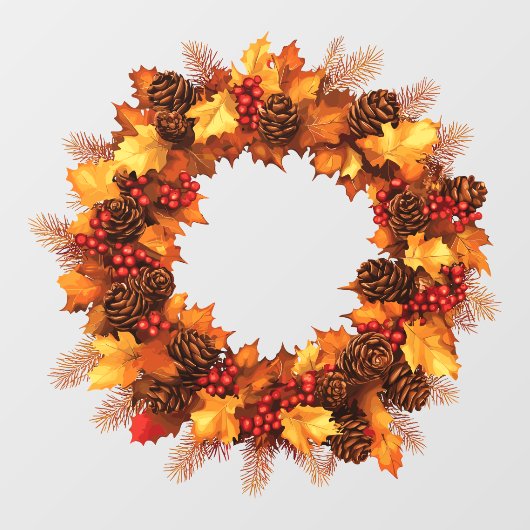 Krängungsfenster im Herbst Fensteraufkleber (Blatt)