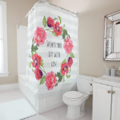 Krängungszirkel der Blume Rot und Rosa Duschvorhang (Beispiel)