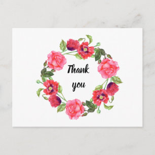 Krängungszirkel der Blume Rot und Rosa Postkarte