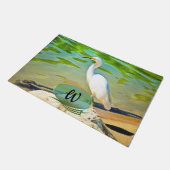 Kranich am Mismaloya-Fluss 0335 Fußmatte (Schrägansicht)