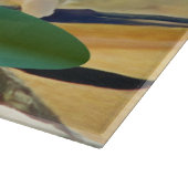 Kranich am Mismaloya-Fluss 0335 Schneidebrett (Ecke)