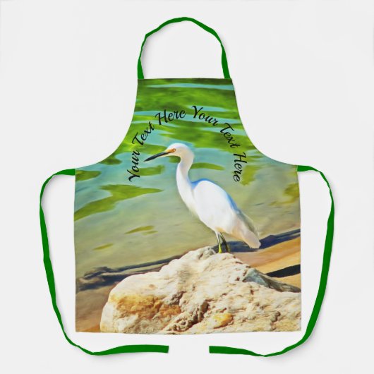 Kranich am Mismaloya-Fluss 0335 Schürze (Vorderseite)