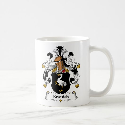 Kranich Familienwappen Kaffeetasse (Rechts)