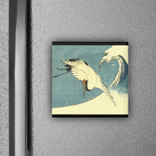 Kranich fliegt in einem Wellenmagneten Magnet