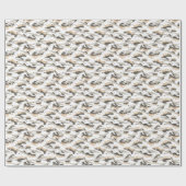 Kranich im japanischen Stil: elegantes Design. Geschenkpapier (Flach)