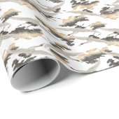 Kranich im japanischen Stil: elegantes Design. Geschenkpapier (Rolleneckpunkt)