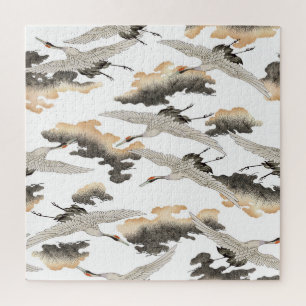 Kranich im japanischen Stil: elegantes Design. Puzzle