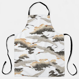 Kranich im japanischen Stil: elegantes Design. Schürze