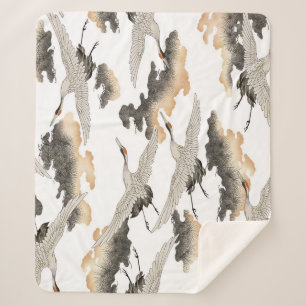 Kranich im japanischen Stil: elegantes Design. Sherpadecke