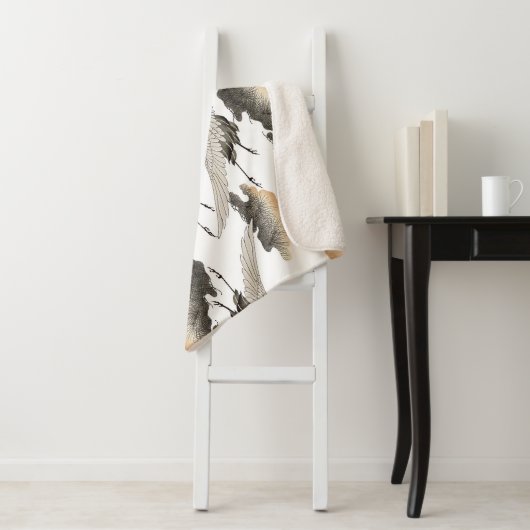 Kranich im japanischen Stil: elegantes Design. Sherpadecke (Beispiel)