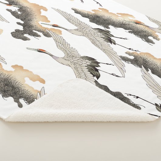Kranich im japanischen Stil: elegantes Design. Sherpadecke (3/4)