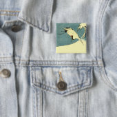 Kranich in Meereswelle Button (Beispiel)