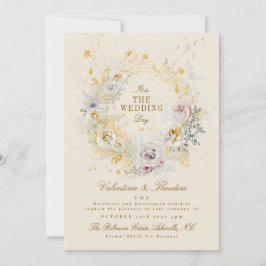 Kranich-Kranz-Hochzeitsboho Einladung