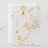 Kranich-Kranz-Hochzeitsboho Einladung (Rückseite)