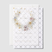 Kranich-Kranz-Hochzeitsboho Pergament Einladungen (Versetzt (Einladung))