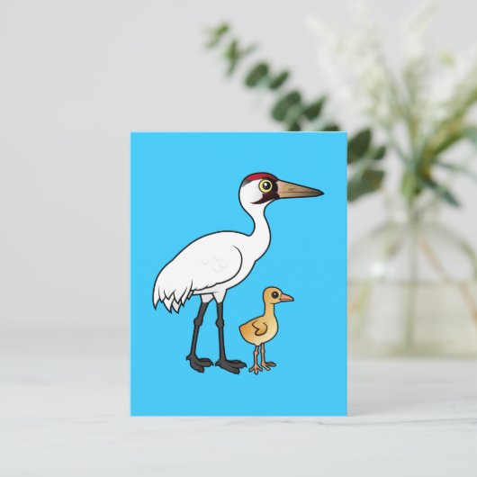 Kranich mit Kick Postkarte (Stehend Vorderseite)