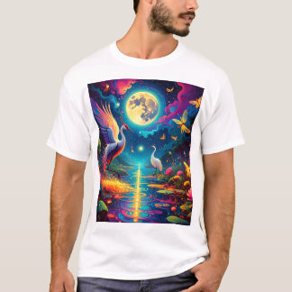 Kranich- und Libellen-Duett T-Shirt