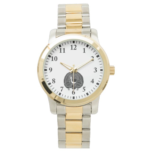 Kranich und Schildkröte Armbanduhr (Vorderseite)