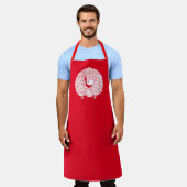 Kranich und Schildkröte Schürze (Getragen)