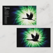 Kranich; Vogelfliegen; Cool Visitenkarte (Vorne/Hinten)
