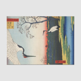 Kranich von Edo, Hiroshige Seidenpapier