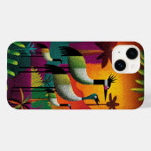 Kraniche Jungle Pop Handy Case (Rückseite (Horizontal))