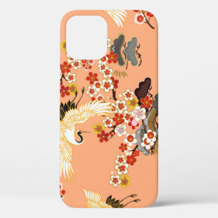 Kraniche, Sakura, farbenfroh, floral, Melone. Case-Mate iPhone Hülle