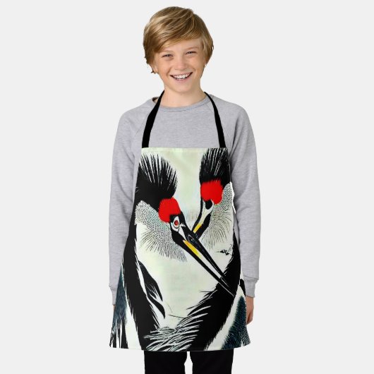 Kraniche Schürze (Getragen)