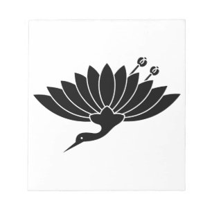 Kranichförmige Chrysantheme Notizblock
