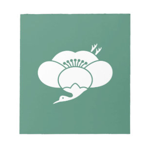 Kranichförmige Ume-Blüte Notizblock