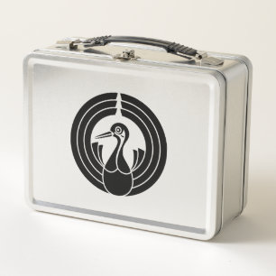 Kranichförmiger-Noshi-Kreis Metall Lunch Box