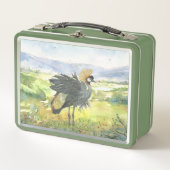 Kranichkranich, handgemalt metall brotdose (Vorderseite)