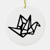 Kranichkranich Keramik Ornament (Vorne)