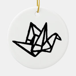 Kranichkranich Keramik Ornament