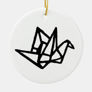 Kranichkranich Keramik Ornament