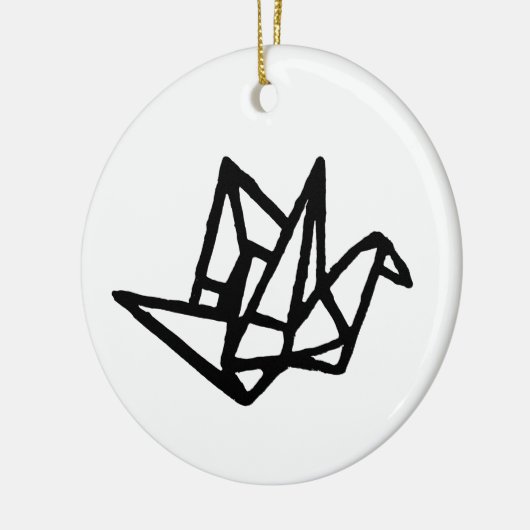 Kranichkranich Keramik Ornament (Links)