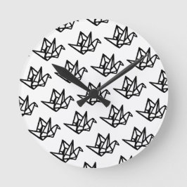 Kranichkranich Runde Wanduhr