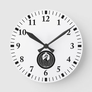 Kranichkreis im Kreis Runde Wanduhr