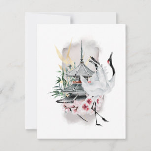 Kranichvogel japanische Kunst